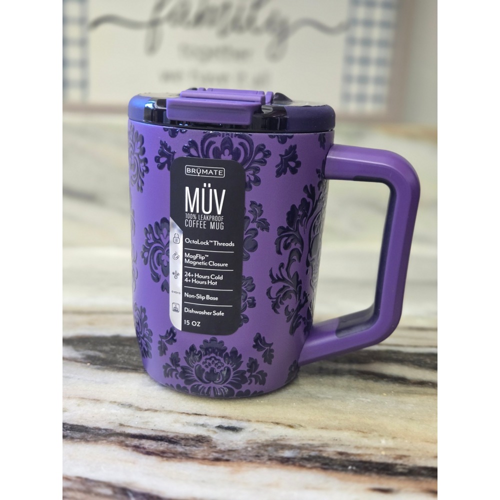 Brumate MUV 15oz Leakproof Coffee Mug Purple  iomet Veil Limited NIB NEW